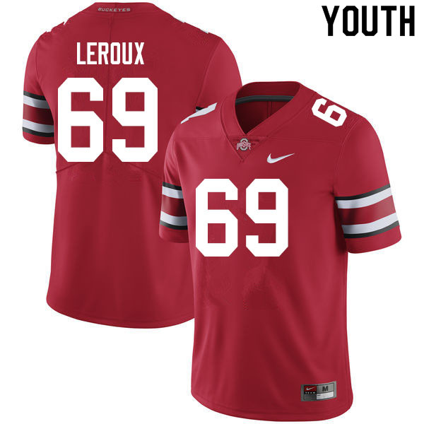 Youth #69 Trey Leroux Ohio State Buckeyes College Football Jerseys Sale-Scarlet